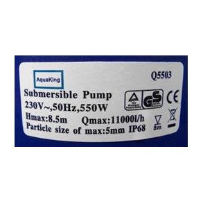 Aquaking Q5503 Dyk pumpe 11000 L/H